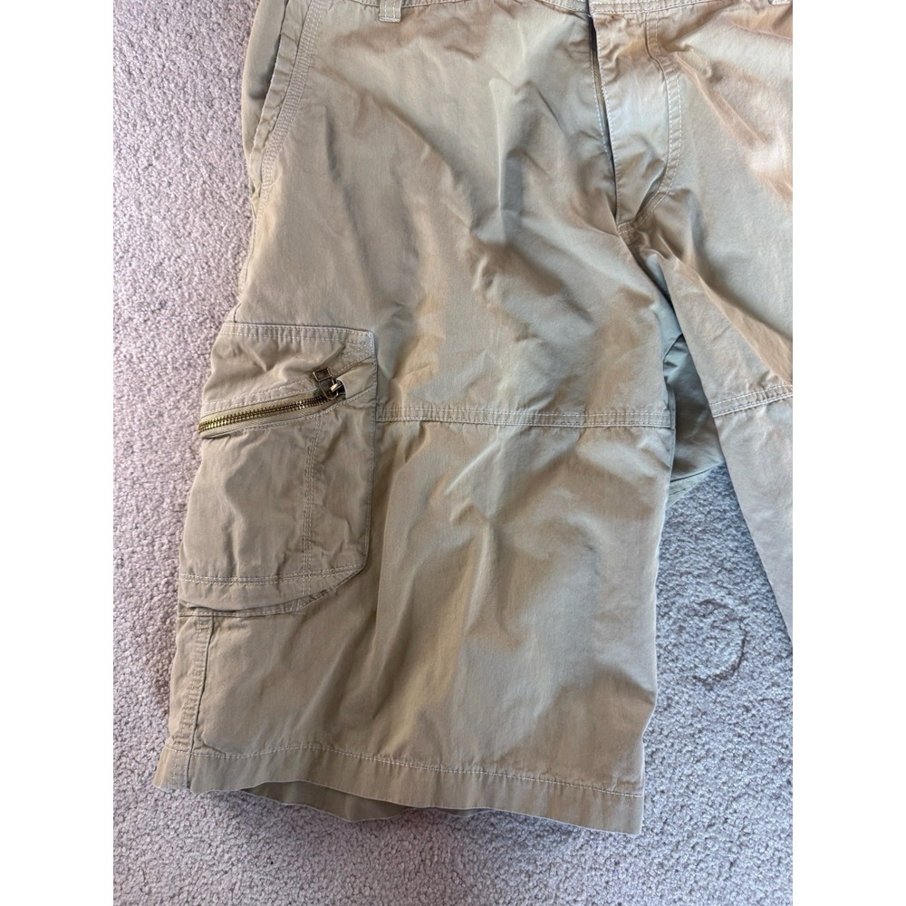 Kuhl Cargo Shorts Tan/Khaki Vintage‎ Patina Dye Tactical Hiking Gorpcore Size 38 - Picture 3 of 10